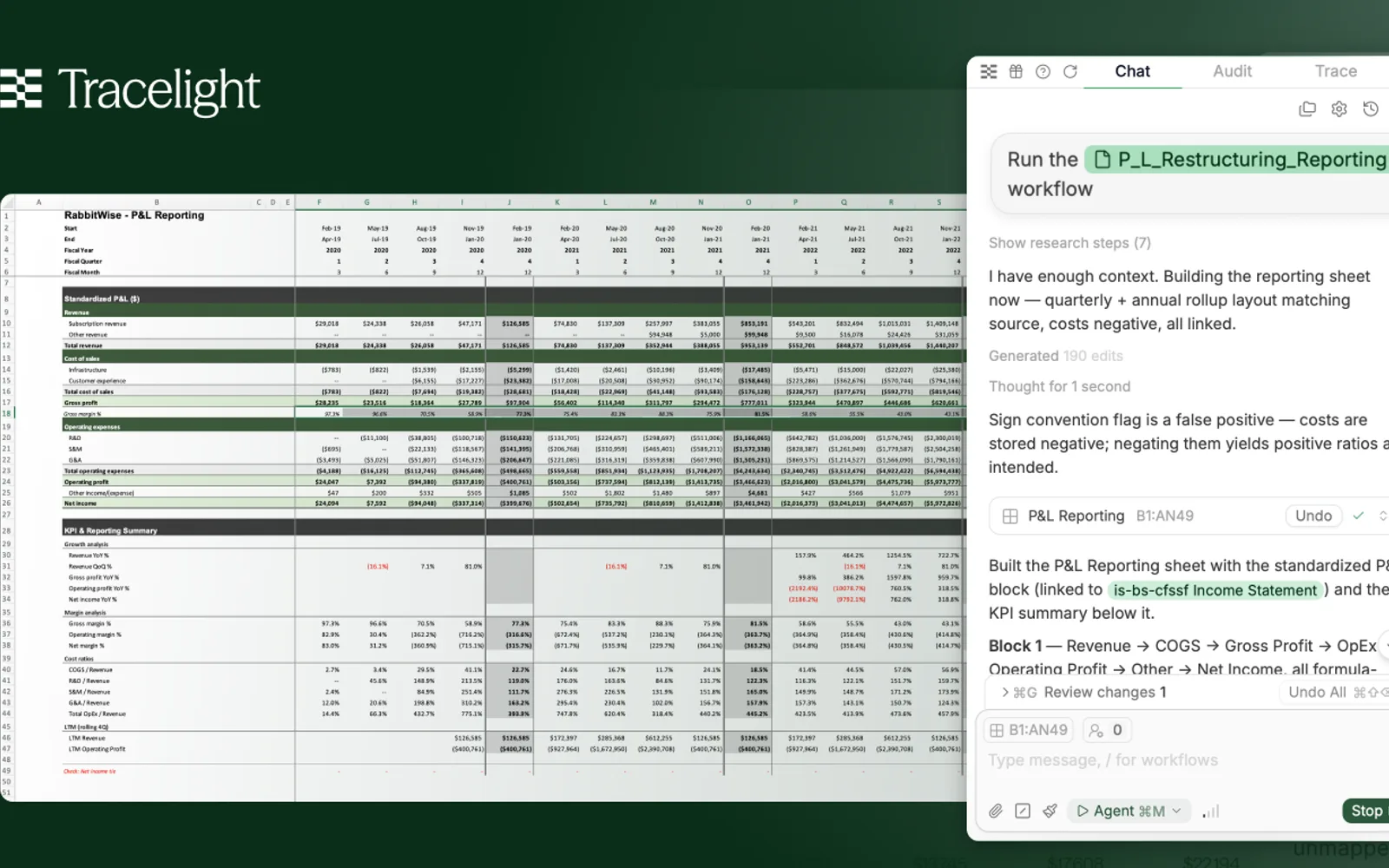 Tracelight — screenshot from the Microsoft Marketplace listing