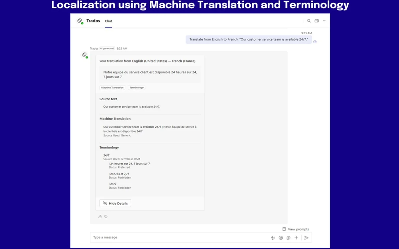 Trados — screenshot from the Microsoft Marketplace listing
