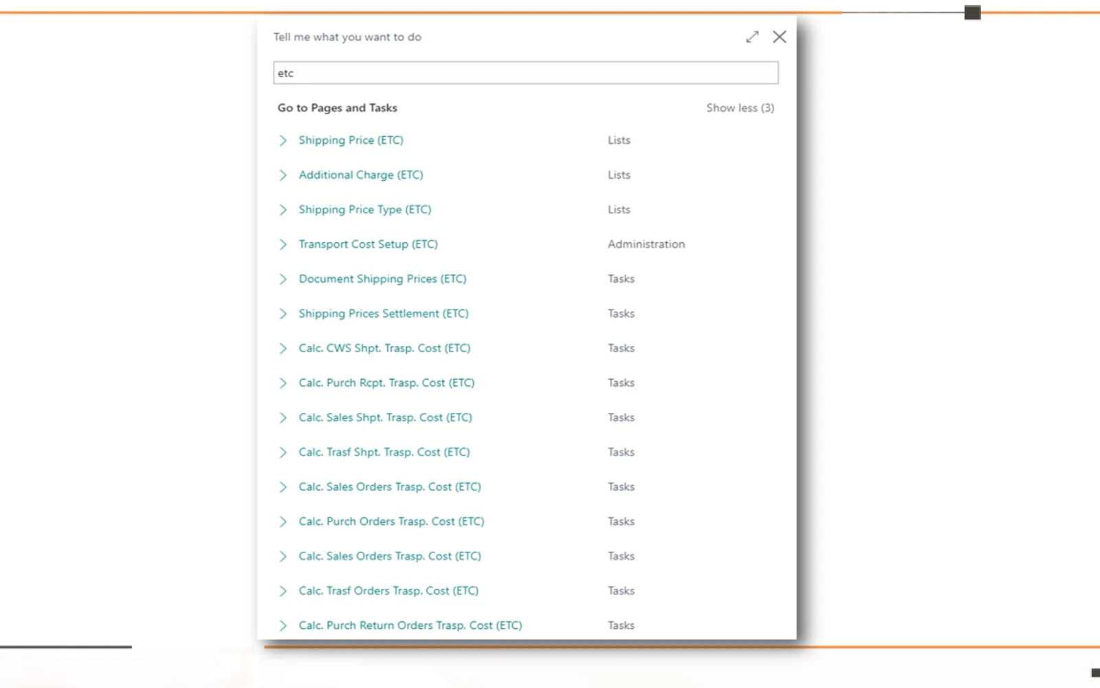 Transport Costs — screenshot from the Microsoft Marketplace listing