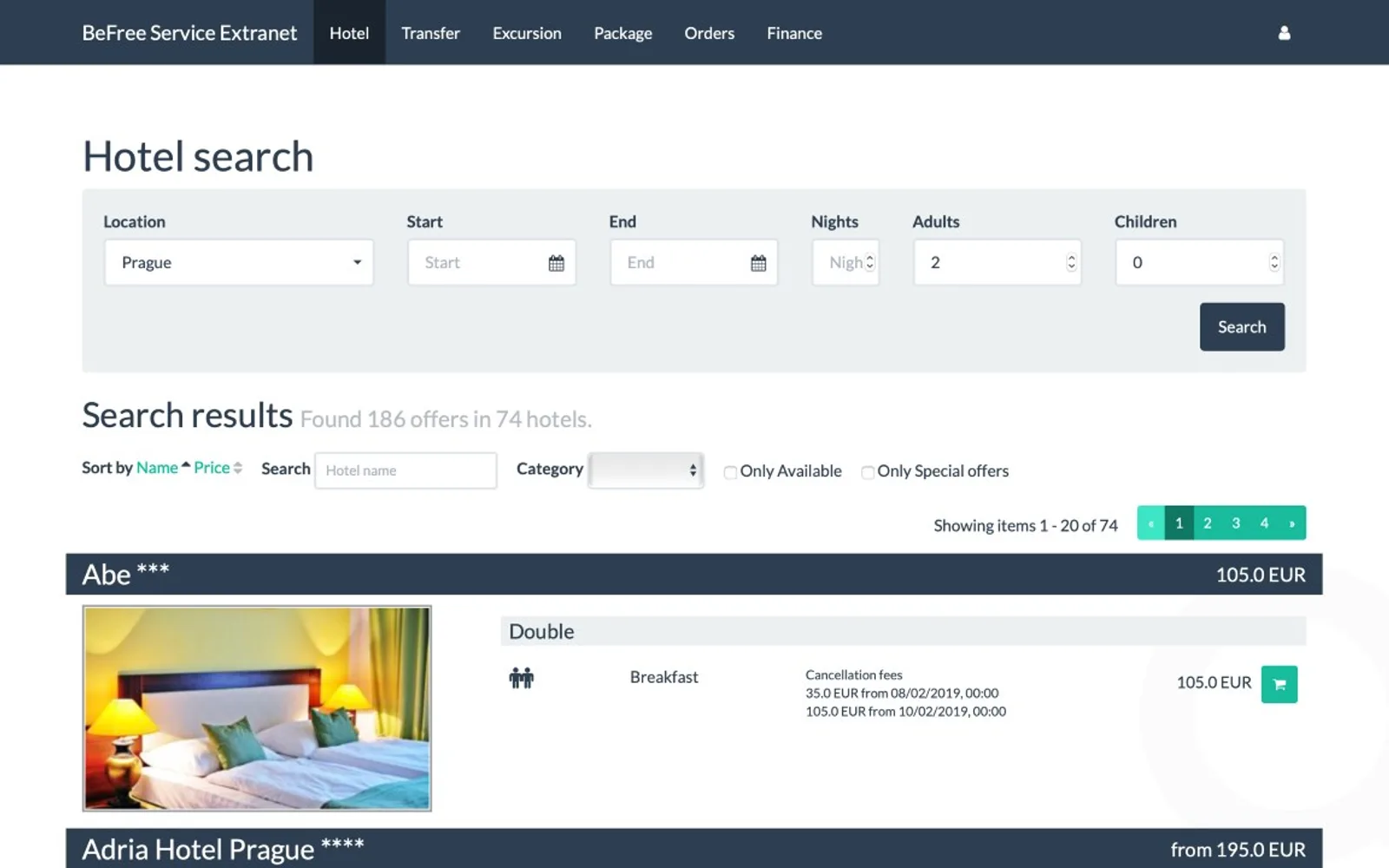 TravelNET — screenshot from the Microsoft Marketplace listing