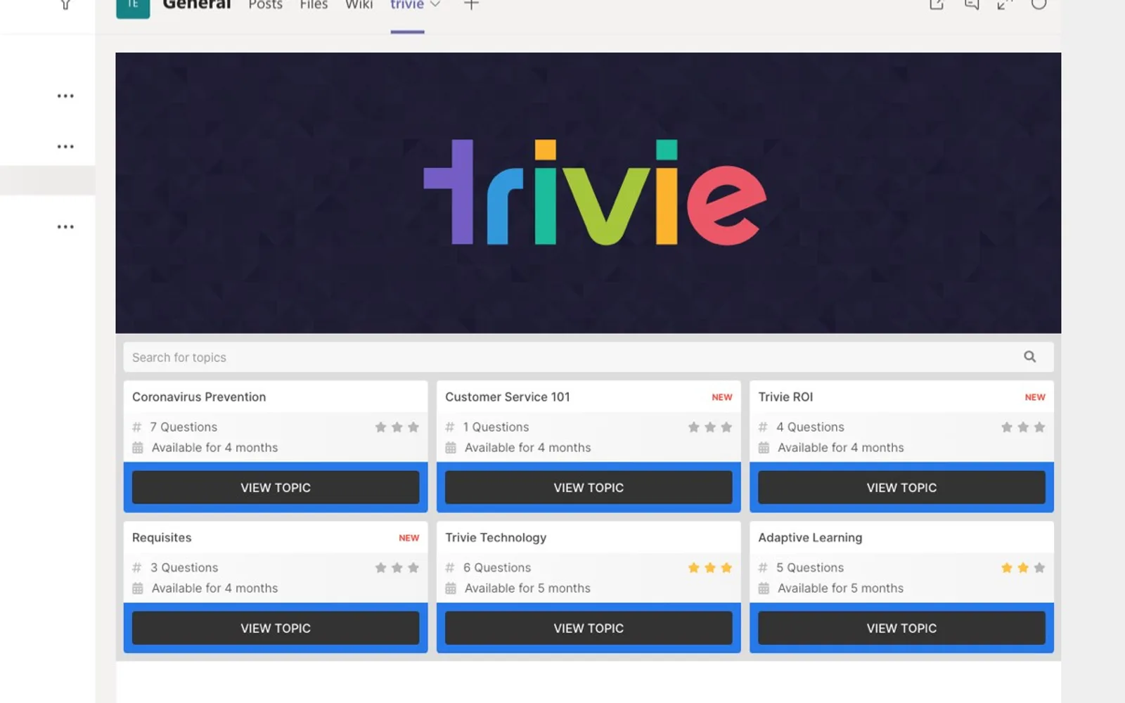 Trivie — screenshot from the Microsoft Marketplace listing