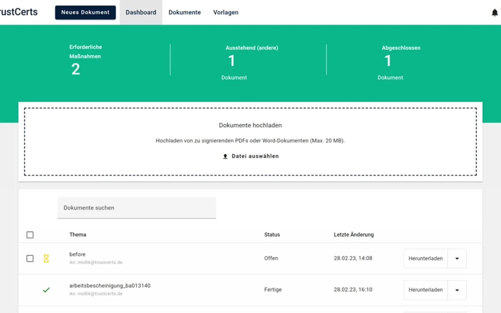 TrustSigner — screenshot from the Microsoft Marketplace listing