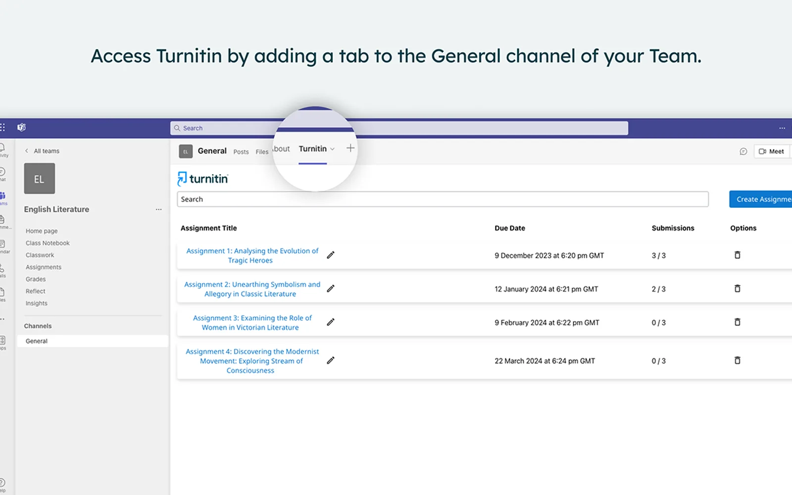 Turnitin — screenshot from the Microsoft Marketplace listing