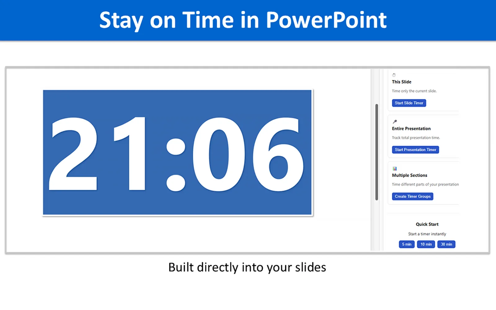 UbiTimer – Presentation Timer for PowerPoint — screenshot from the Microsoft Marketplace listing