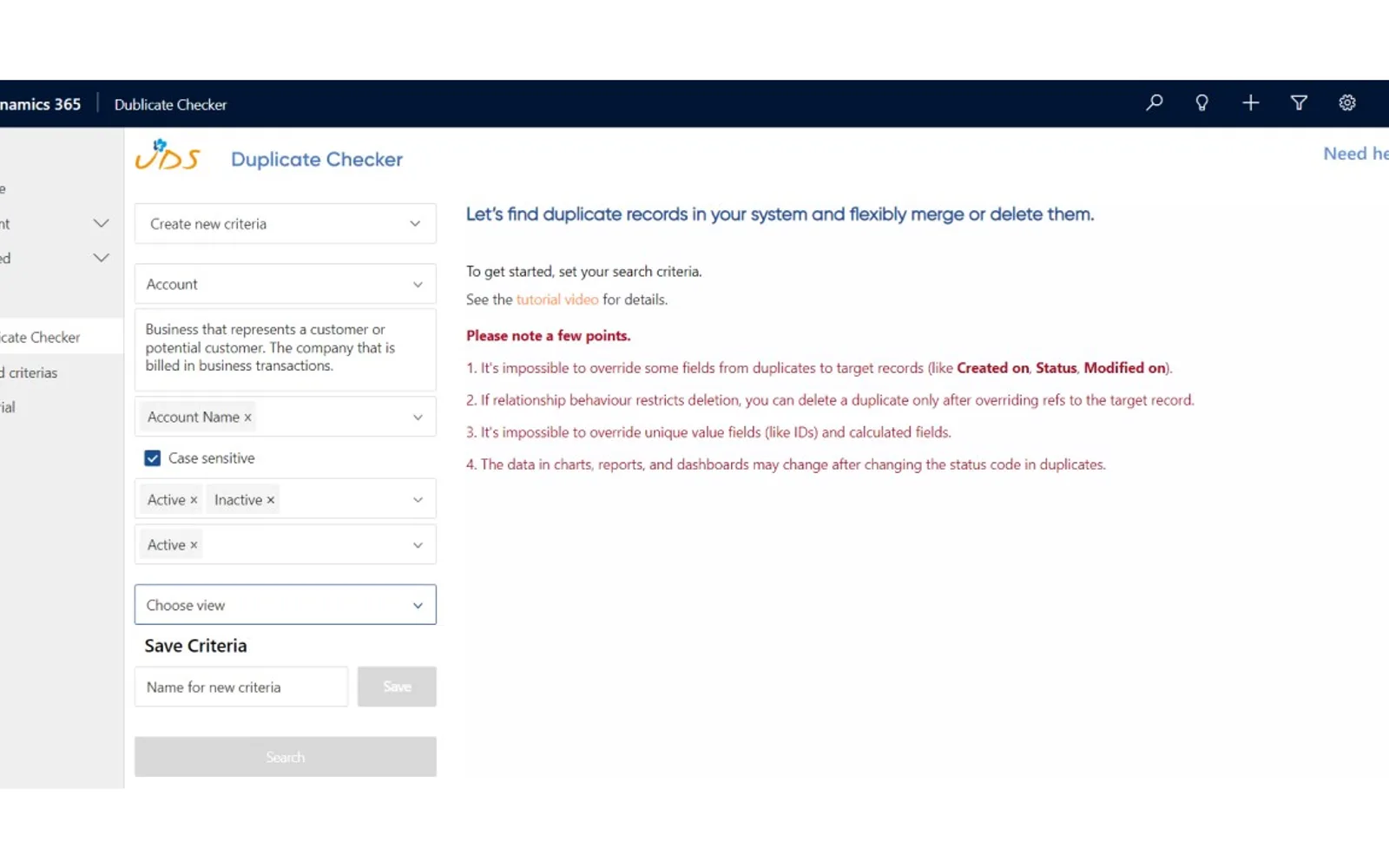 UDS Duplicate Checker — screenshot from the Microsoft Marketplace listing