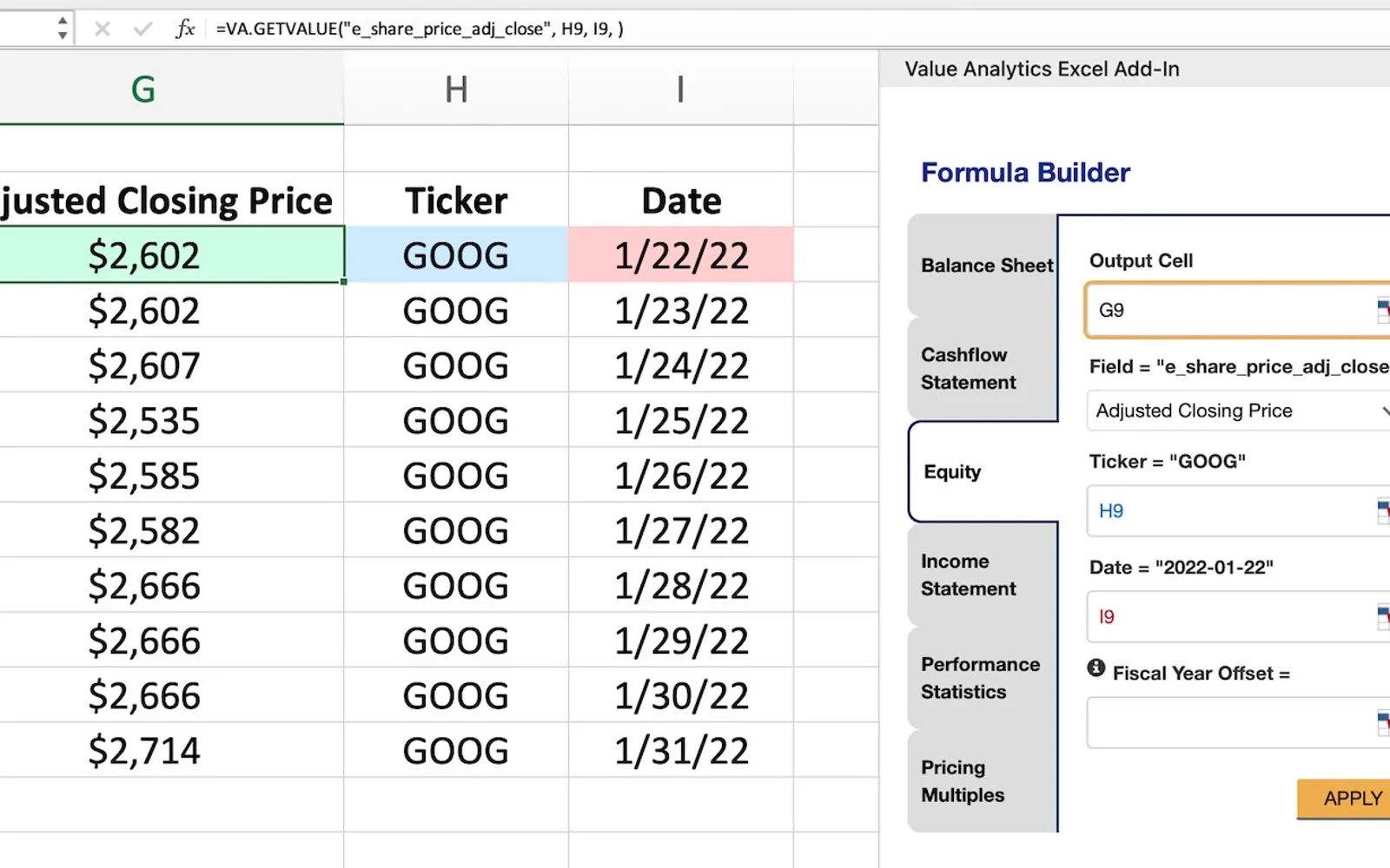 Value Analytics — screenshot from the Microsoft Marketplace listing