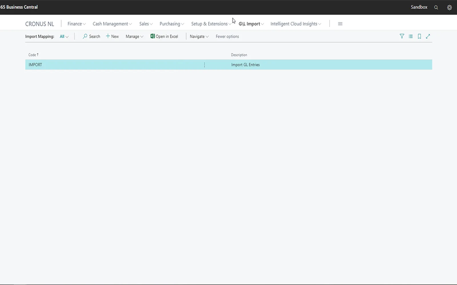 Variable G/L Import — screenshot from the Microsoft Marketplace listing