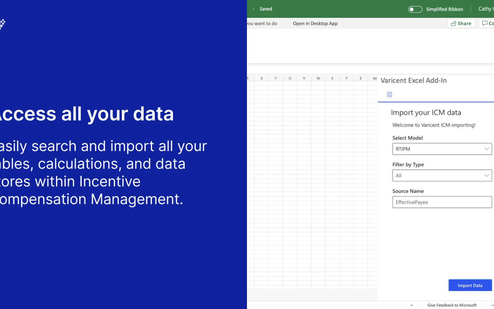 Varicent — screenshot from the Microsoft Marketplace listing