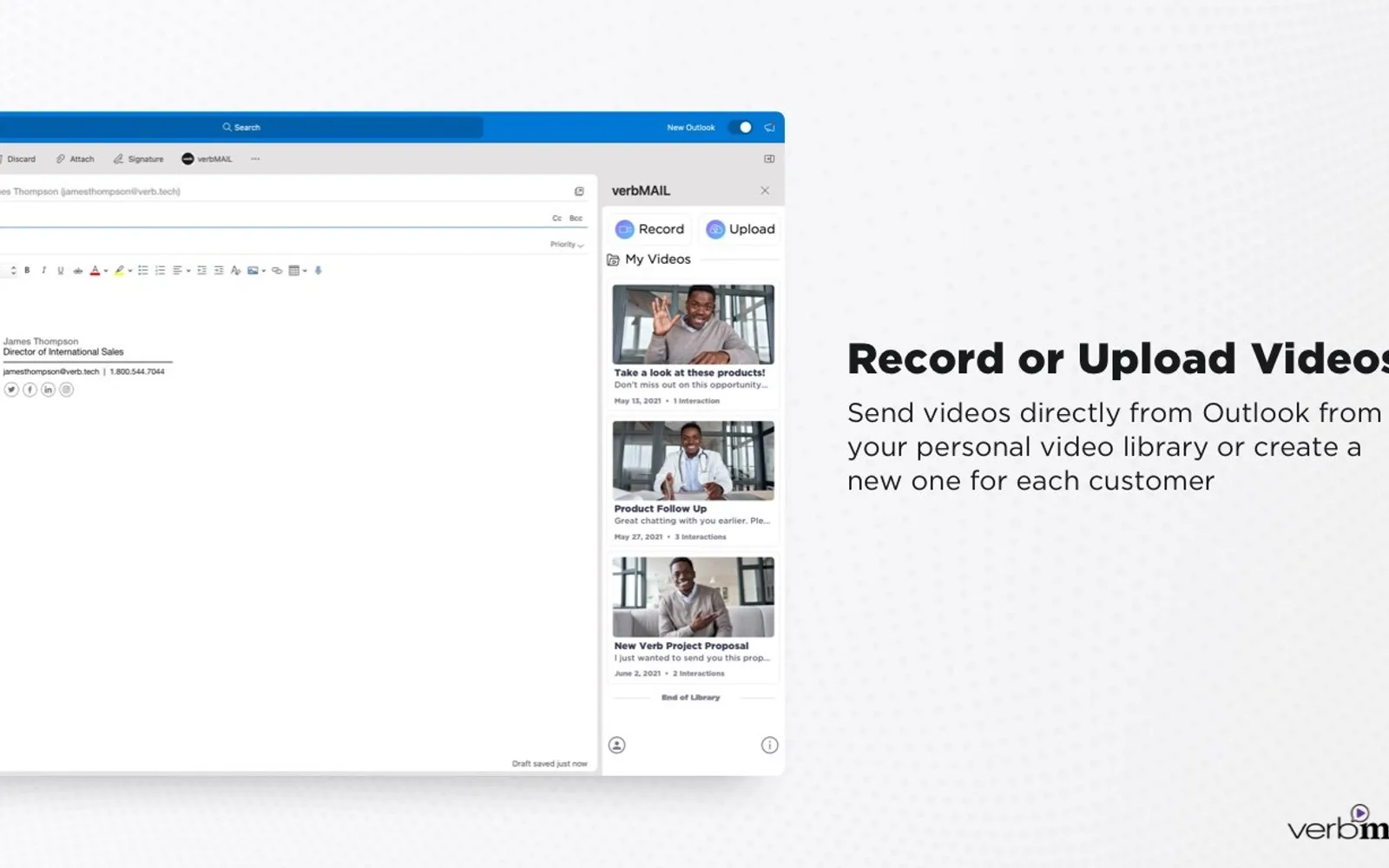 verbMAIL — screenshot from the Microsoft Marketplace listing