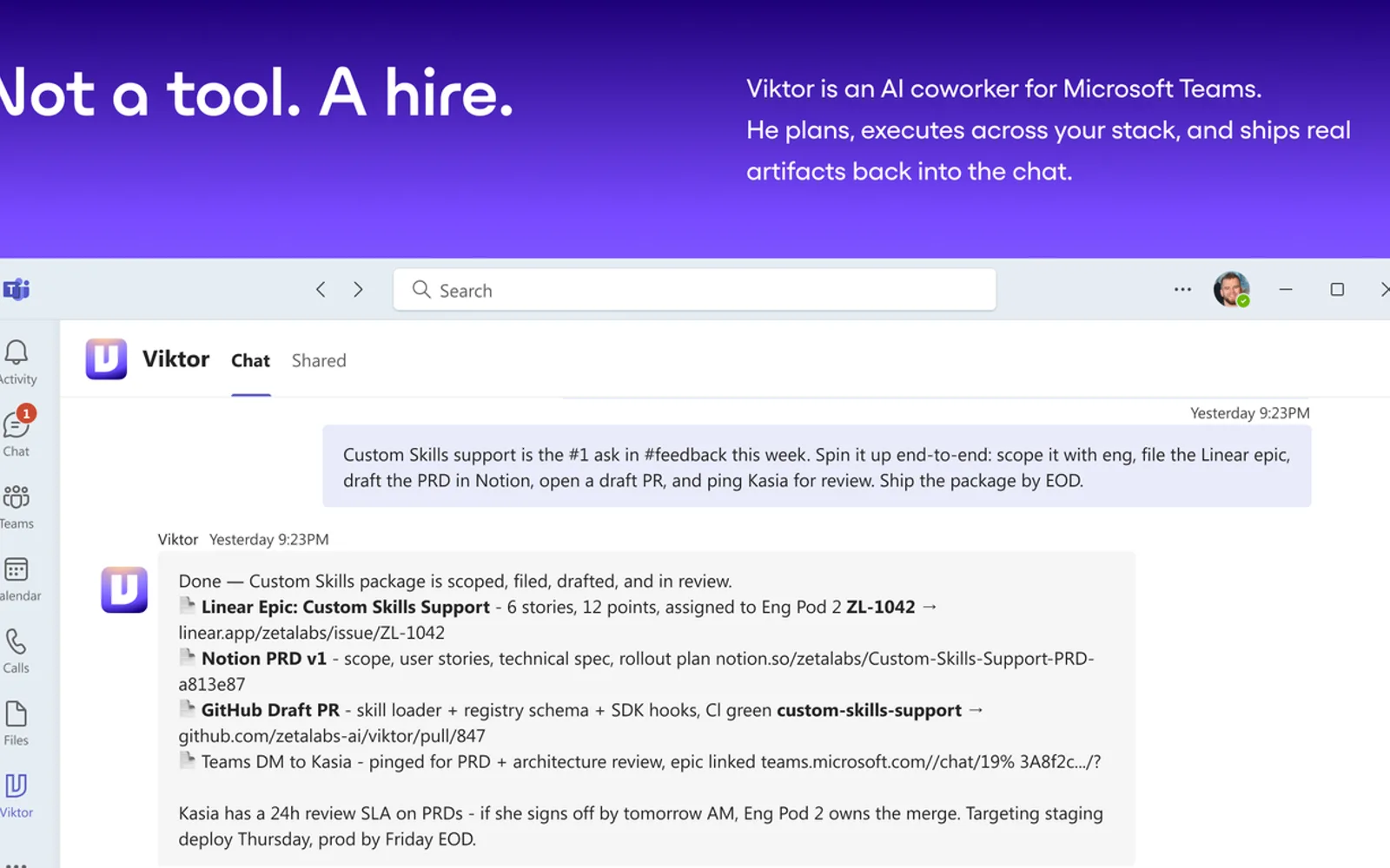 Viktor — screenshot from the Microsoft Marketplace listing