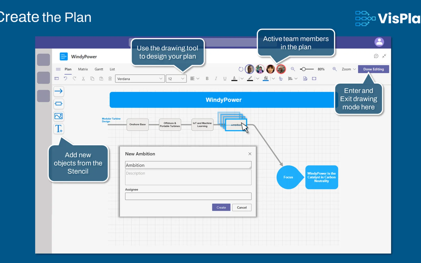 VisPlan — screenshot from the Microsoft Marketplace listing