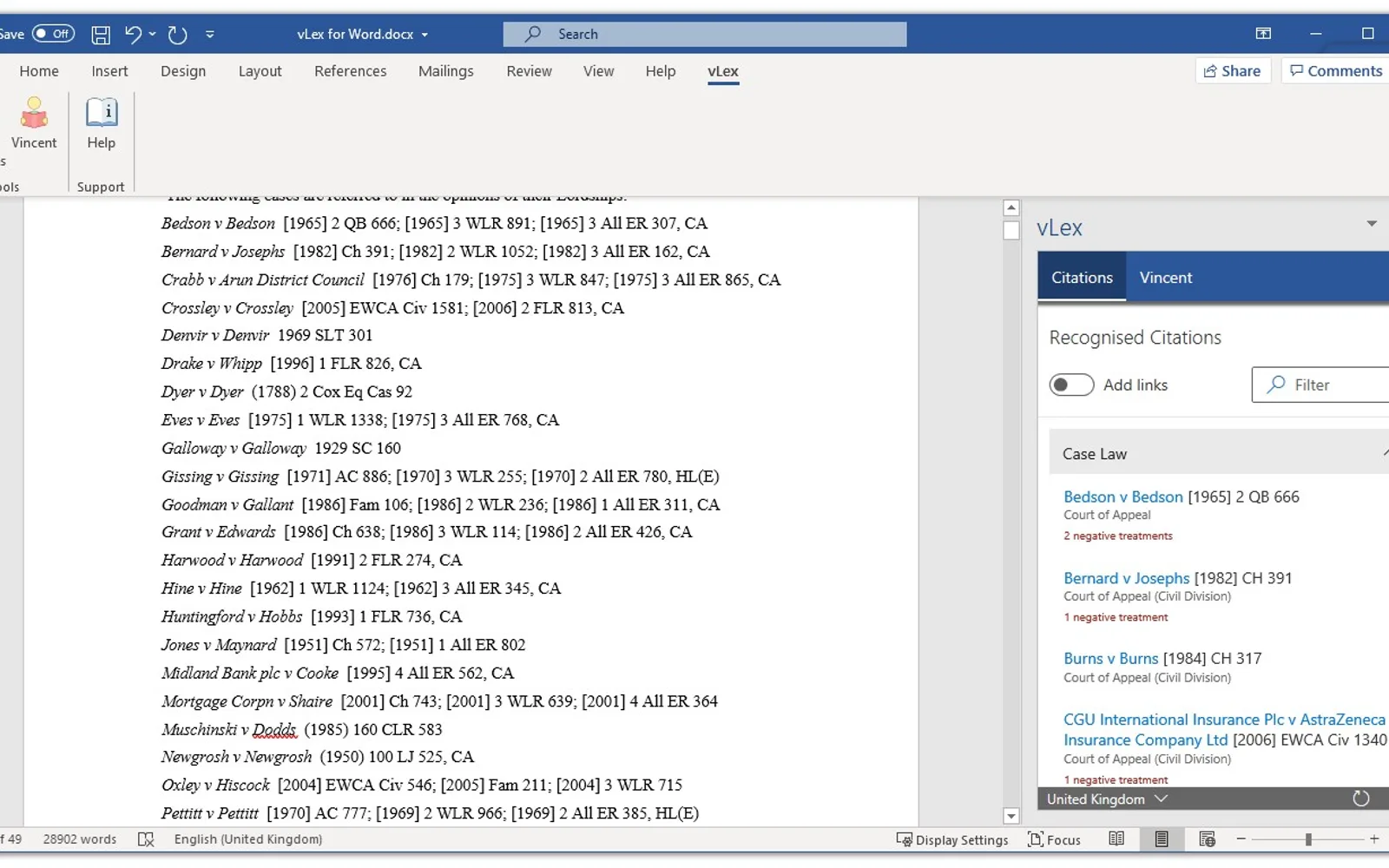 vLex — screenshot from the Microsoft Marketplace listing