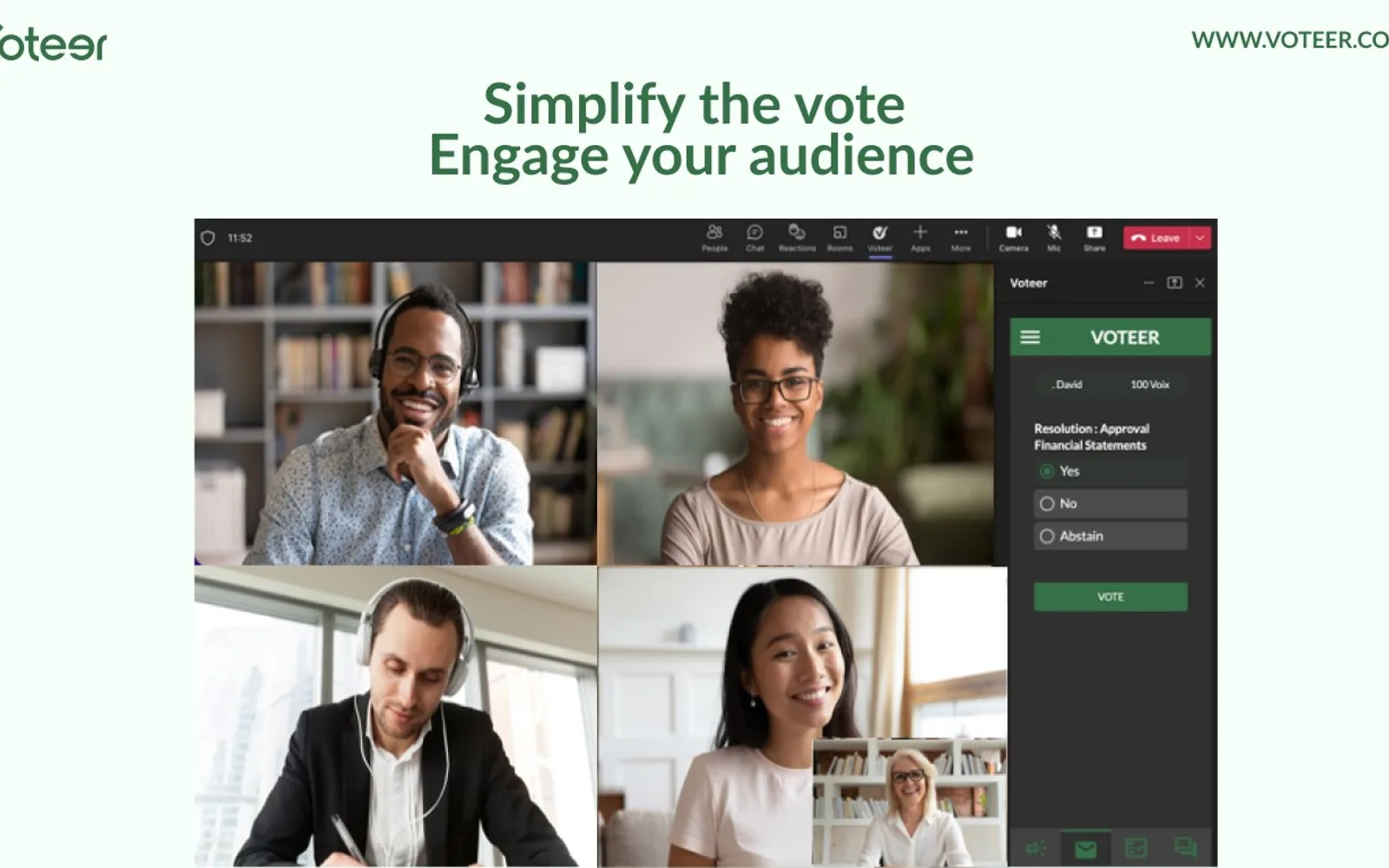 Voteer — screenshot from the Microsoft Marketplace listing