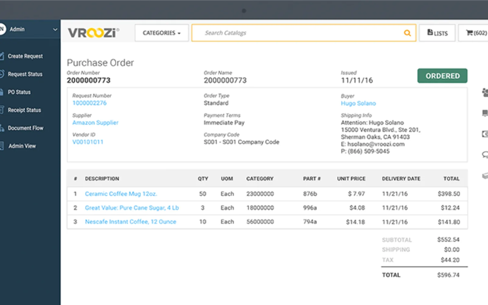 Vroozi — screenshot from the Microsoft Marketplace listing