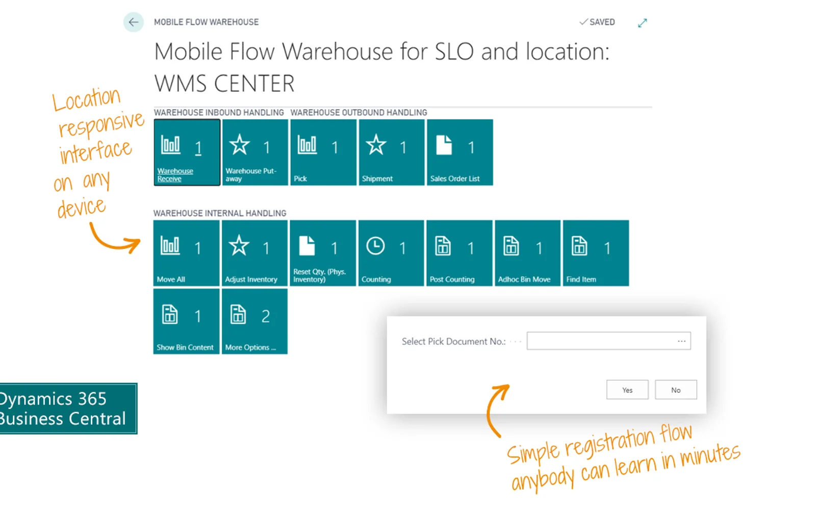Warehouse Mobile — screenshot from the Microsoft Marketplace listing