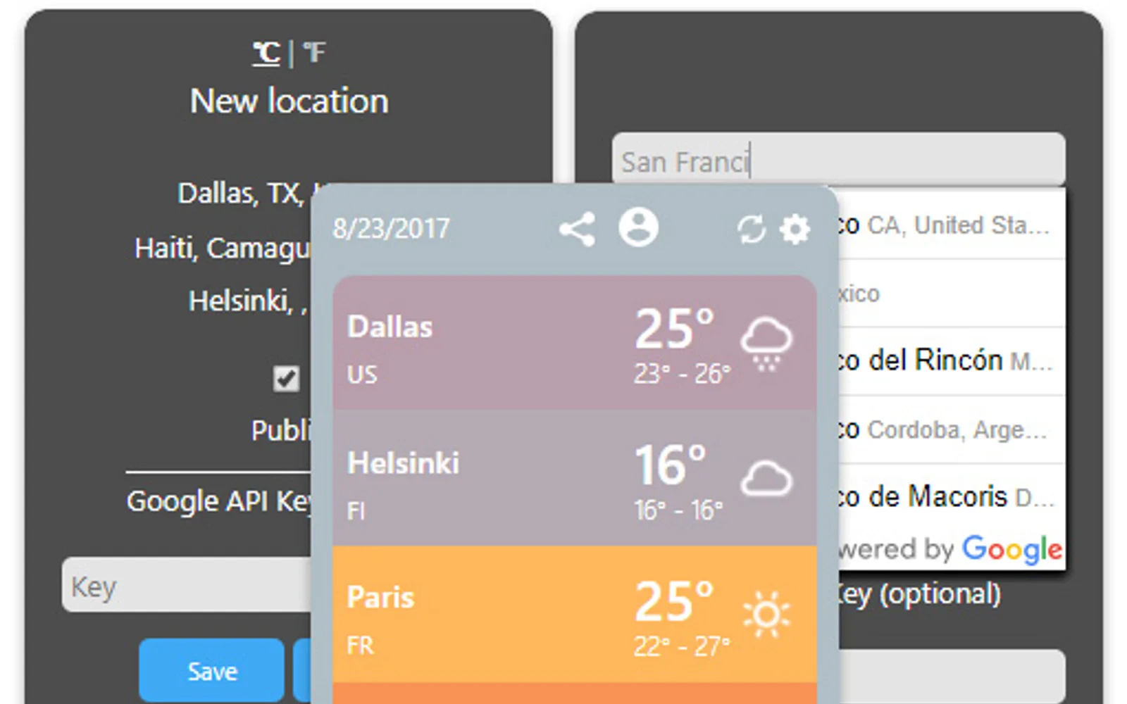 Weather Vibes — screenshot from the Microsoft Marketplace listing