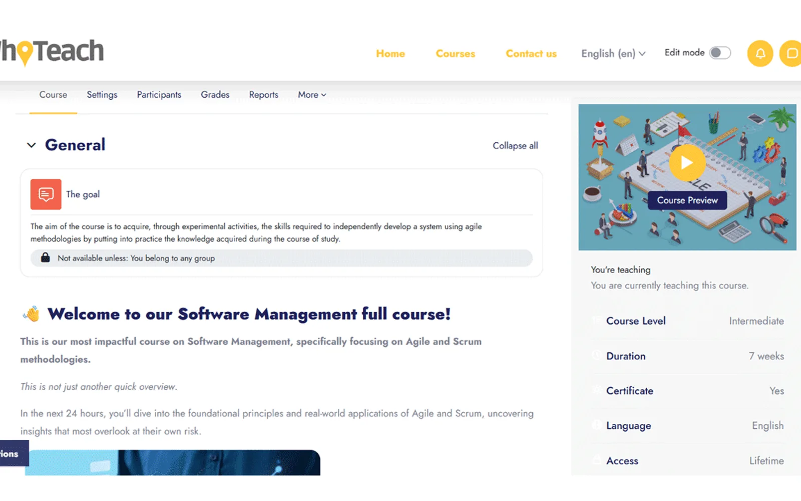 WhoTeach — screenshot from the Microsoft Marketplace listing