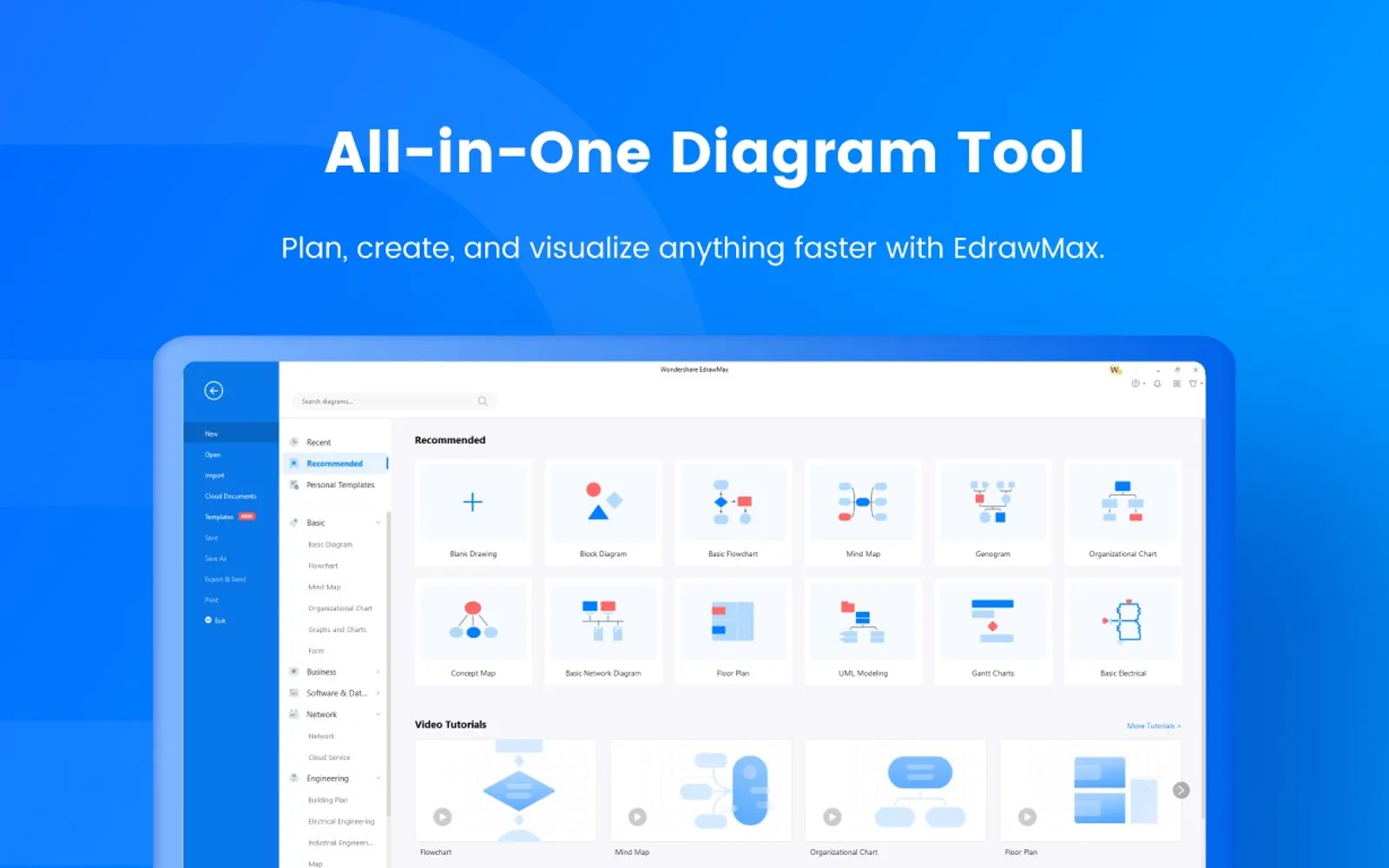 Wondershare EdrawMax — screenshot from the Microsoft Marketplace listing