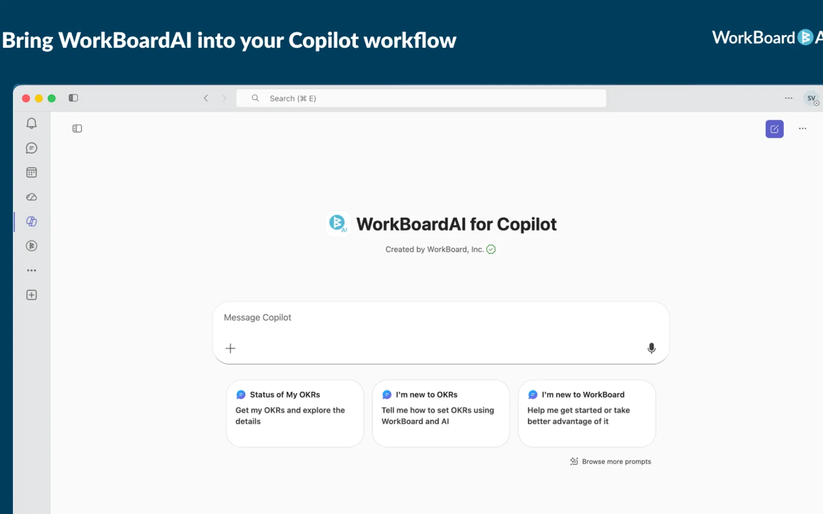 WorkBoardAI for Copilot — screenshot from the Microsoft Marketplace listing