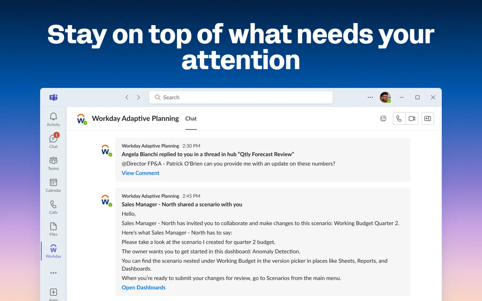 Workday Adaptive Planning — screenshot from the Microsoft Marketplace listing