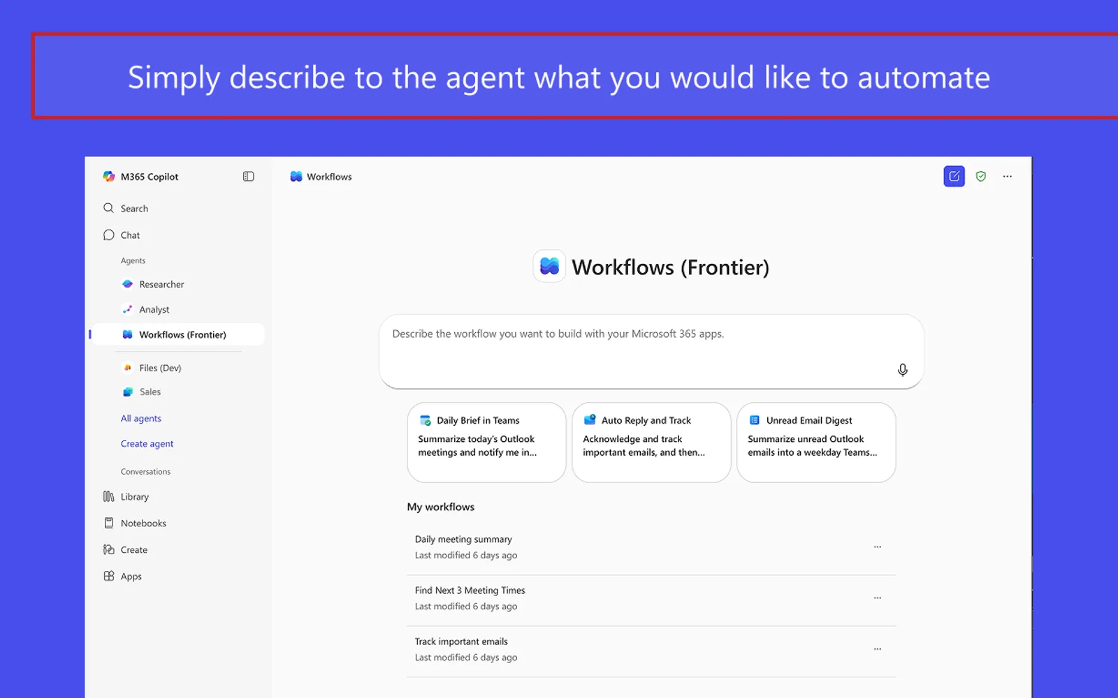 Workflows (Frontier) — screenshot from the Microsoft Marketplace listing