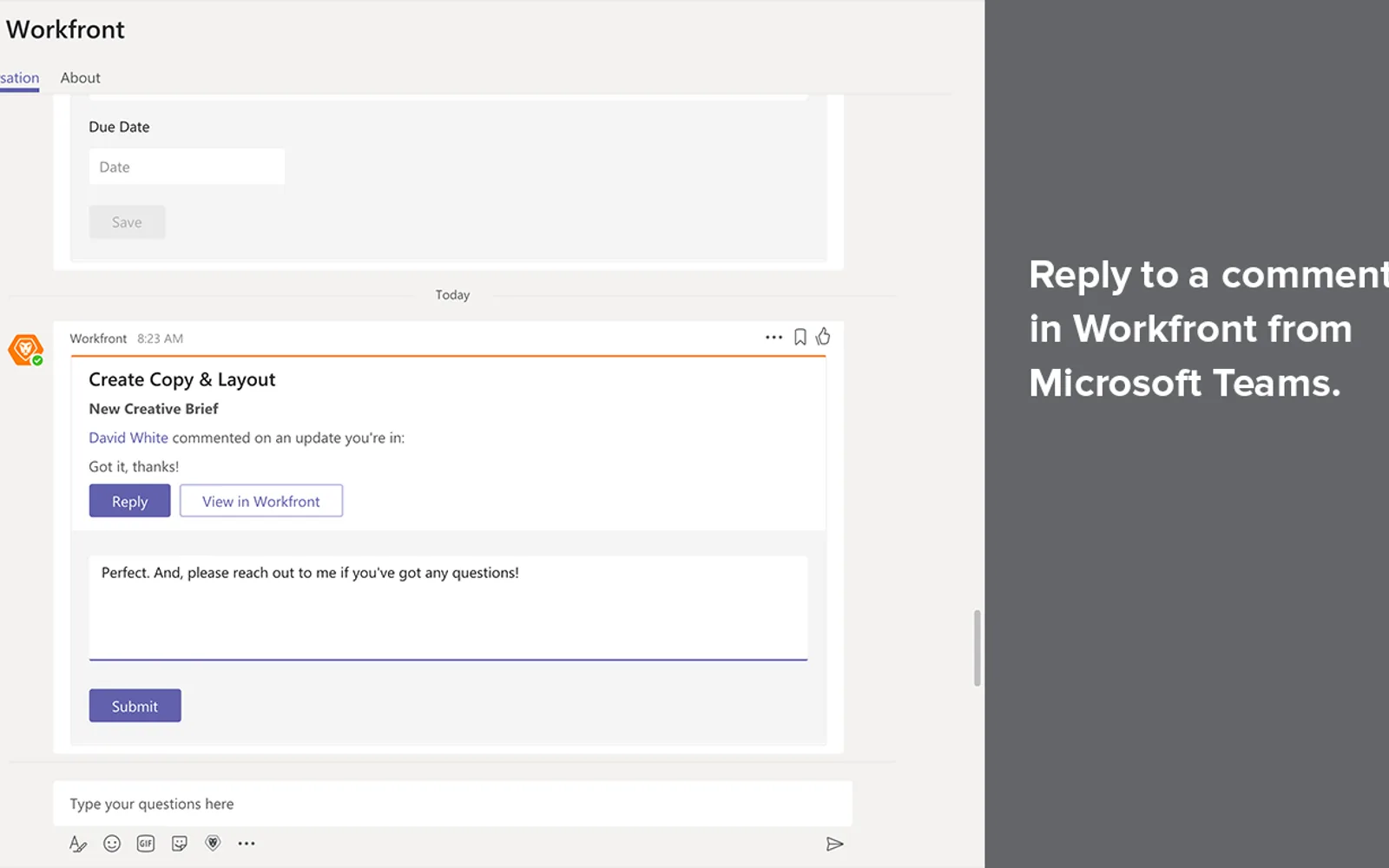 Workfront — screenshot from the Microsoft Marketplace listing