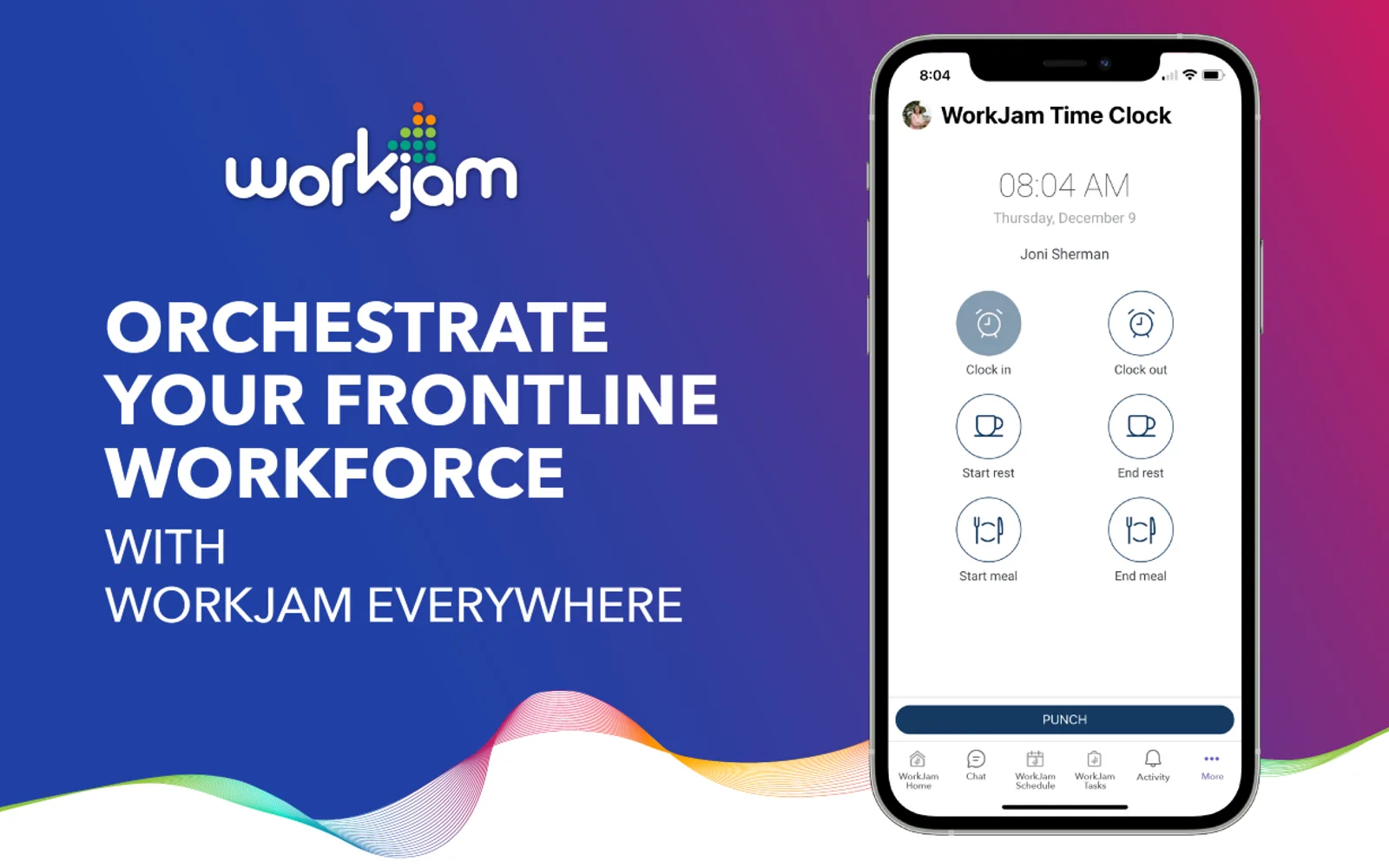 WorkJam Time Clock — screenshot from the Microsoft Marketplace listing
