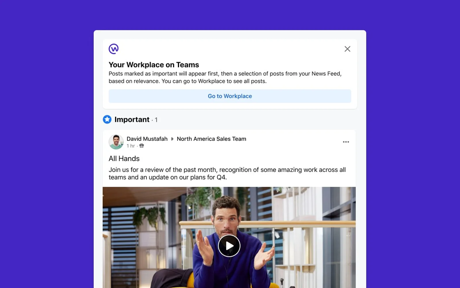 Workplace from Facebook — screenshot from the Microsoft Marketplace listing