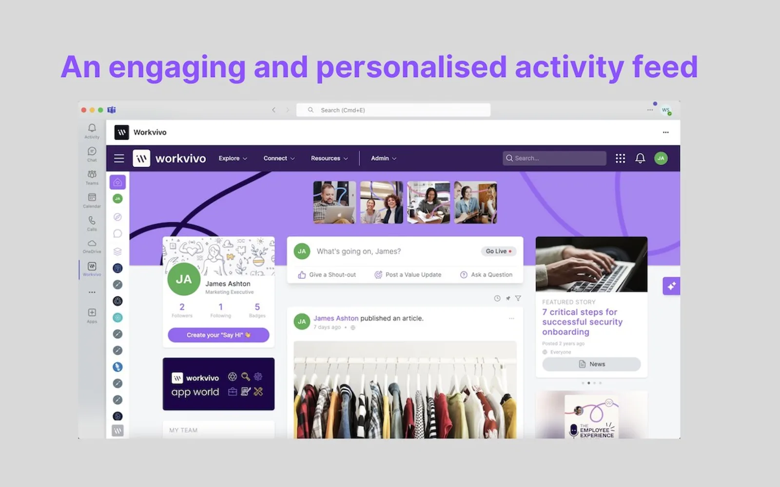 Workvivo — screenshot from the Microsoft Marketplace listing