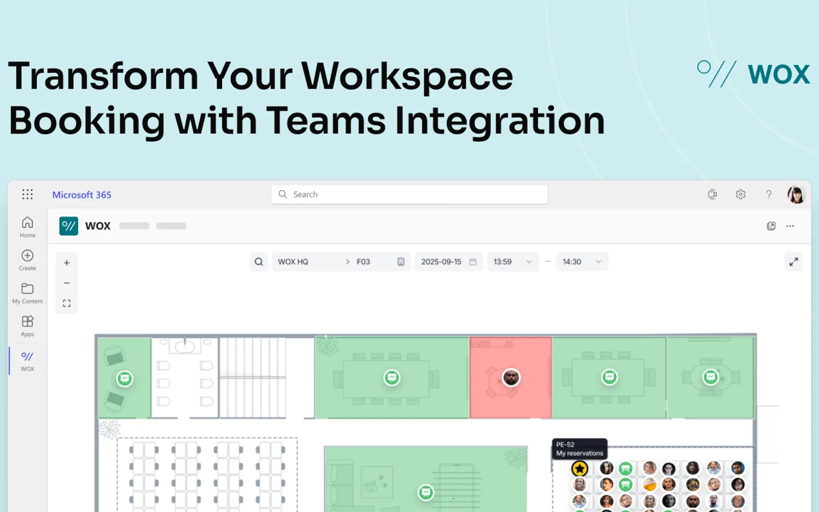 WOX — screenshot from the Microsoft Marketplace listing