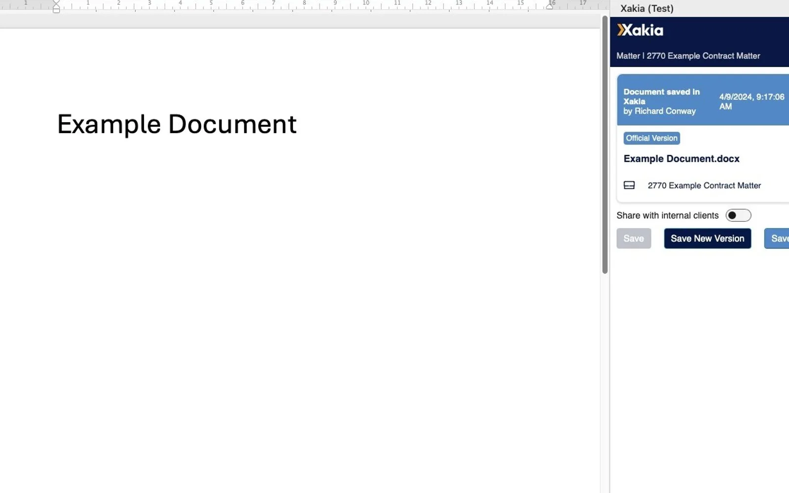 Xakia for Word — screenshot from the Microsoft Marketplace listing
