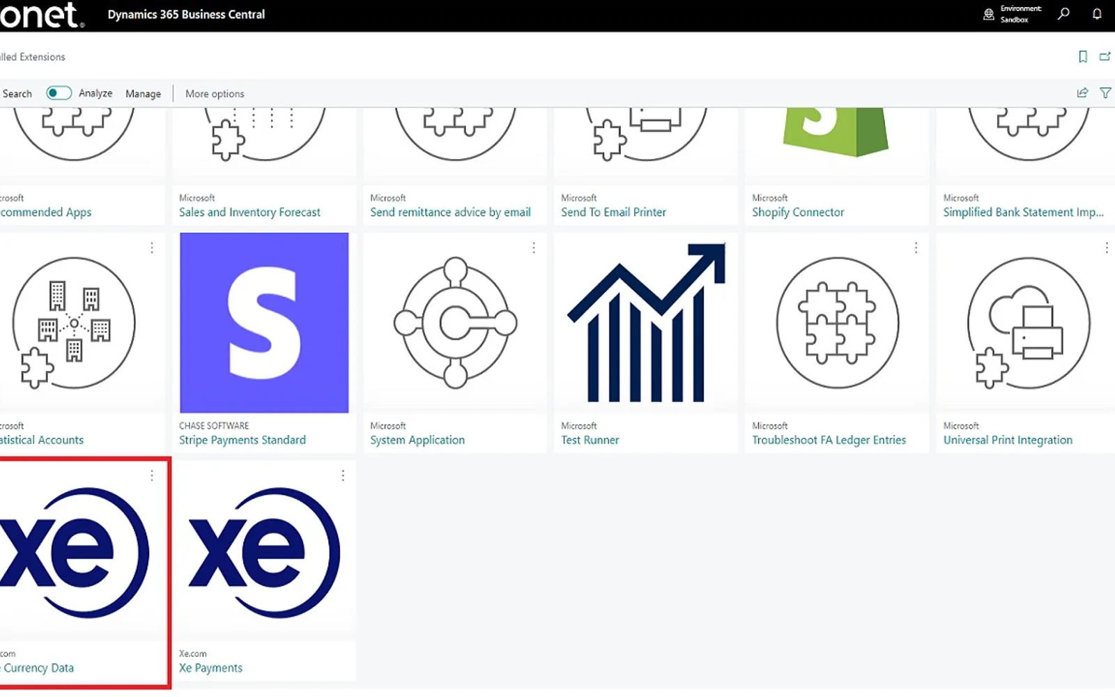 Xe Currency Data — screenshot from the Microsoft Marketplace listing