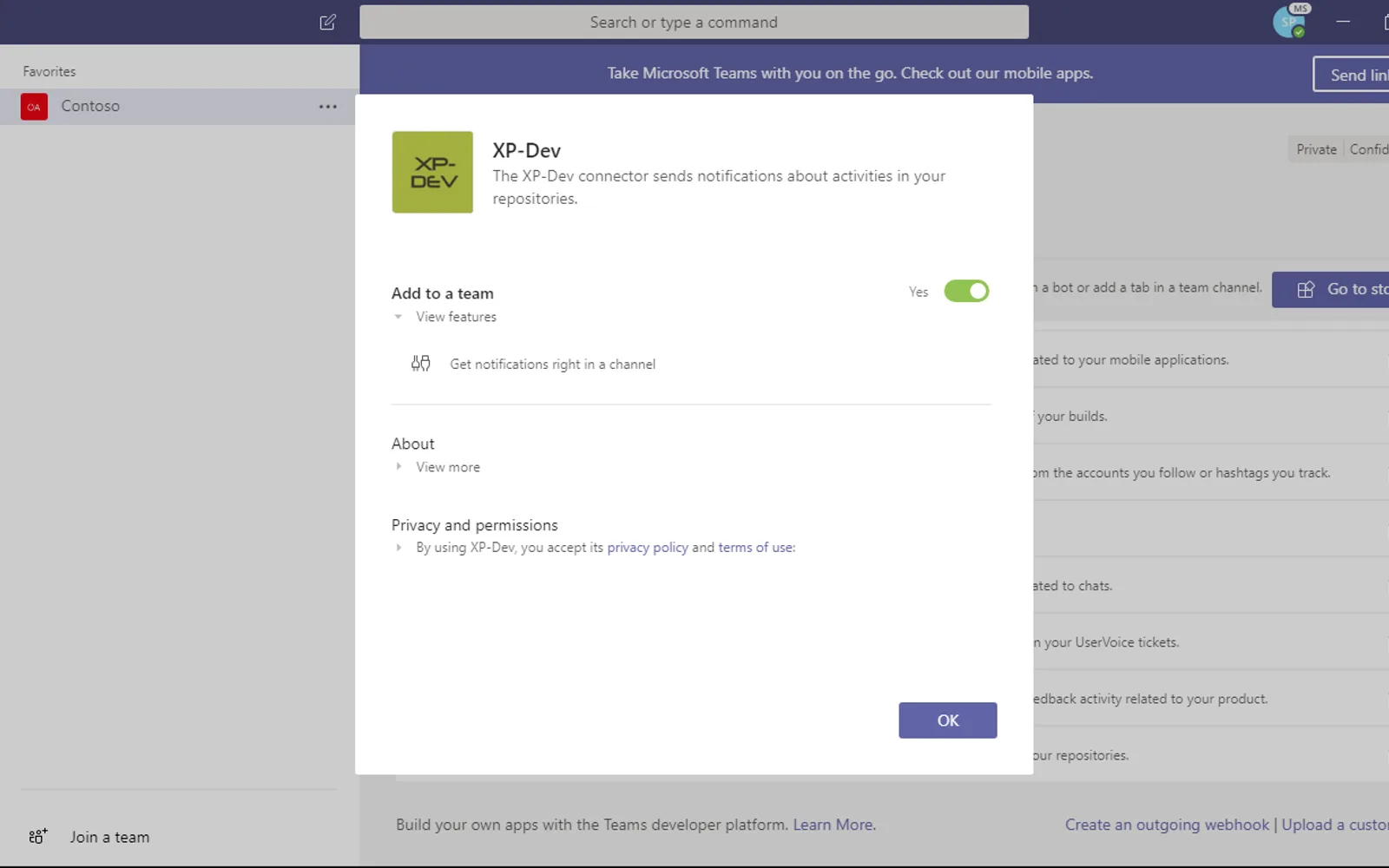 XP-Dev — screenshot from the Microsoft Marketplace listing