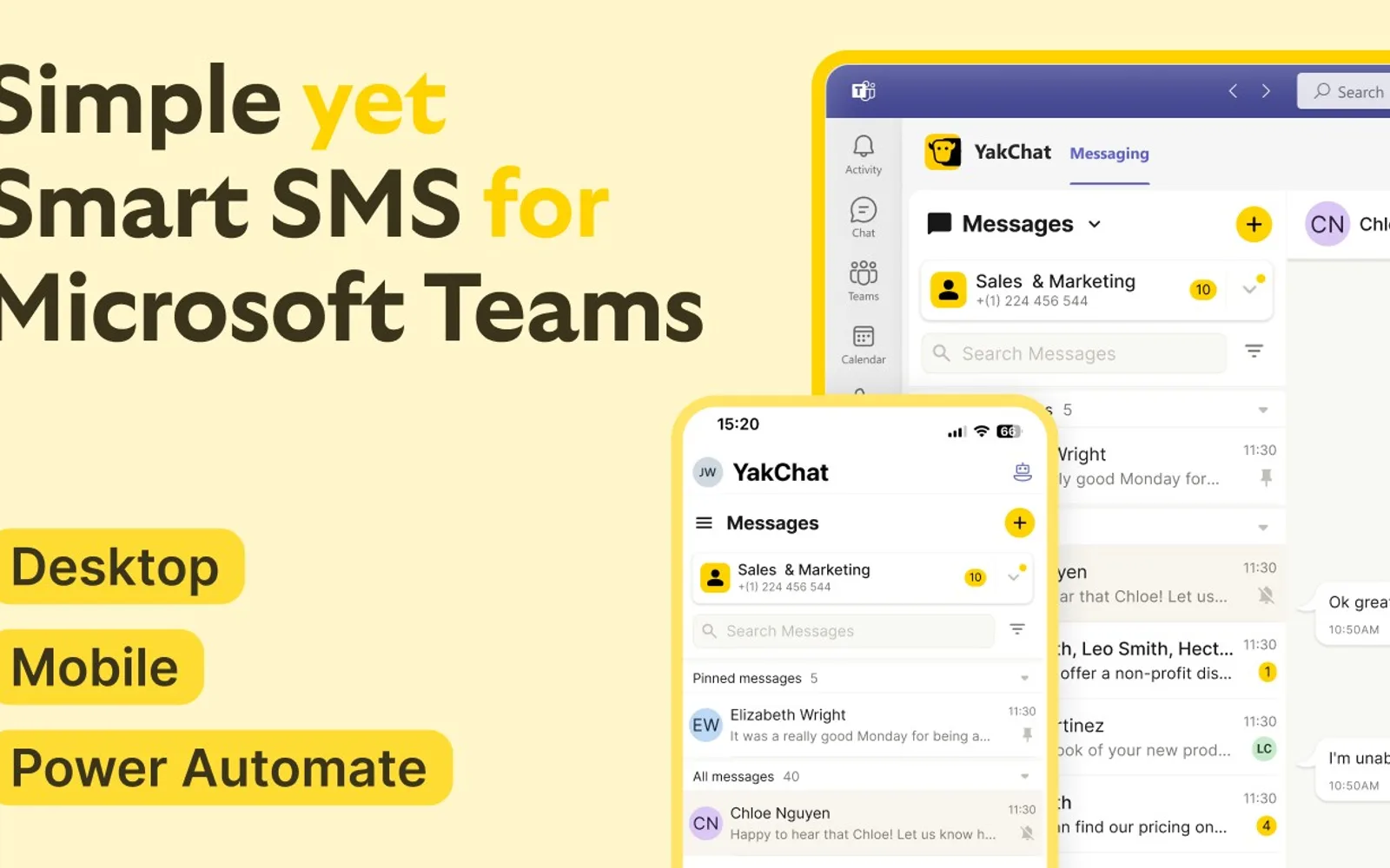 YakChat — screenshot from the Microsoft Marketplace listing