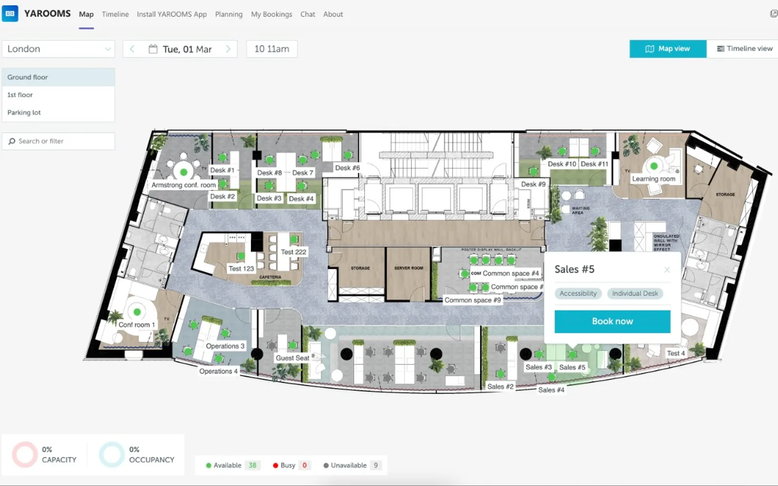 YAROOMS — screenshot from the Microsoft Marketplace listing