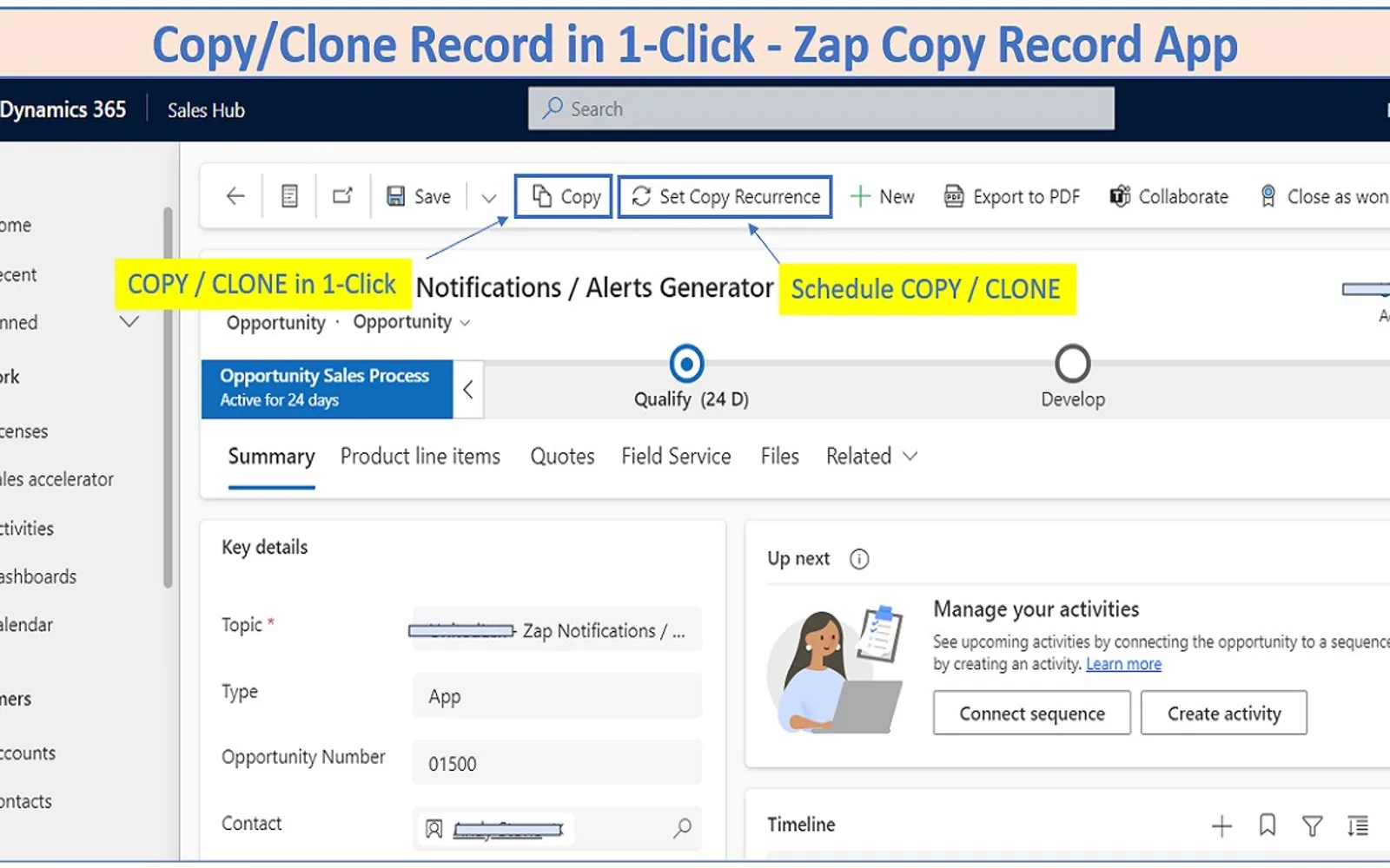 Zap Copy / Clone / Duplicate Record — screenshot from the Microsoft Marketplace listing
