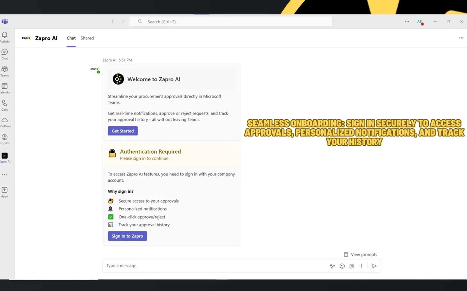 Zapro AI — screenshot from the Microsoft Marketplace listing