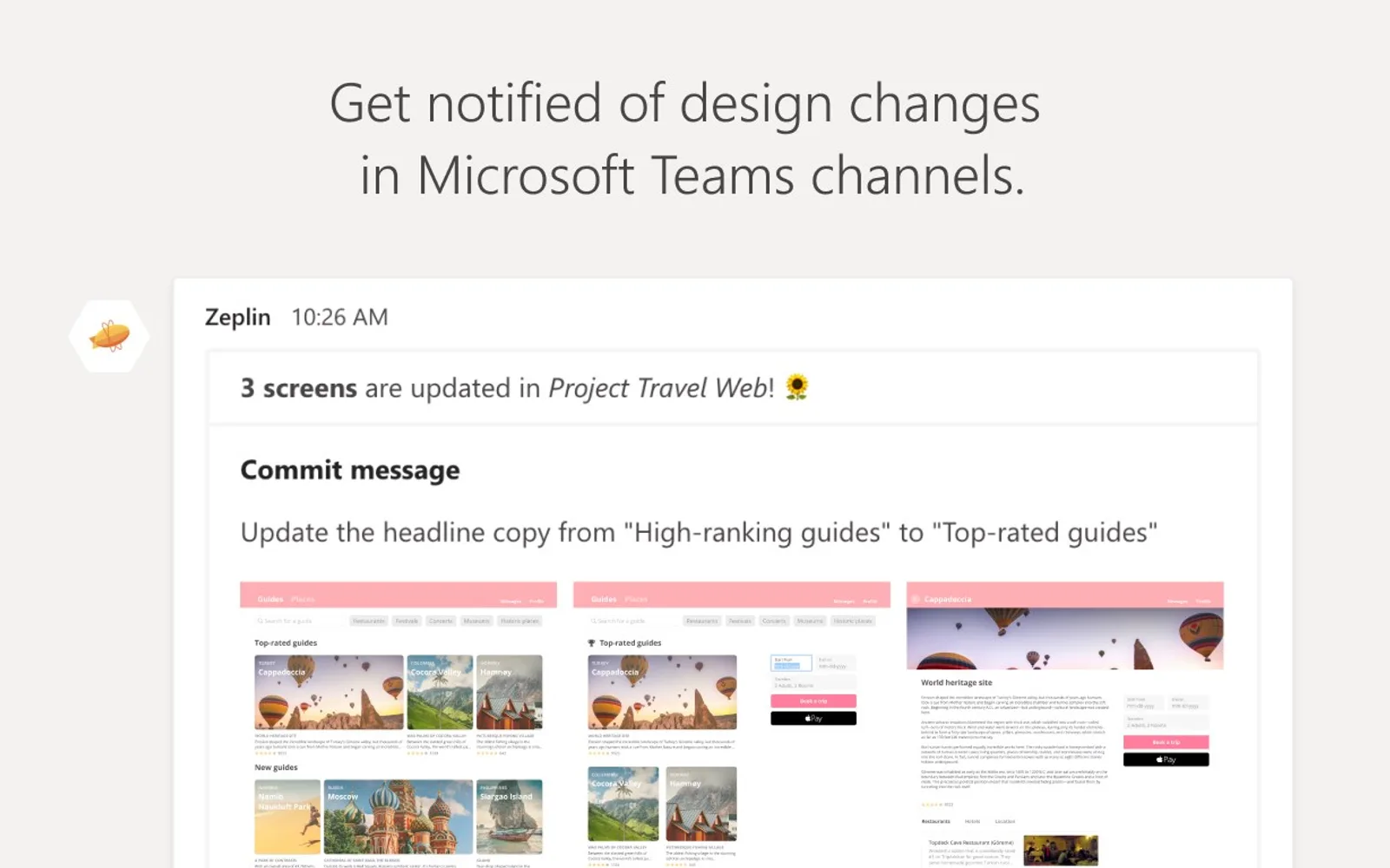 Zeplin — screenshot from the Microsoft Marketplace listing