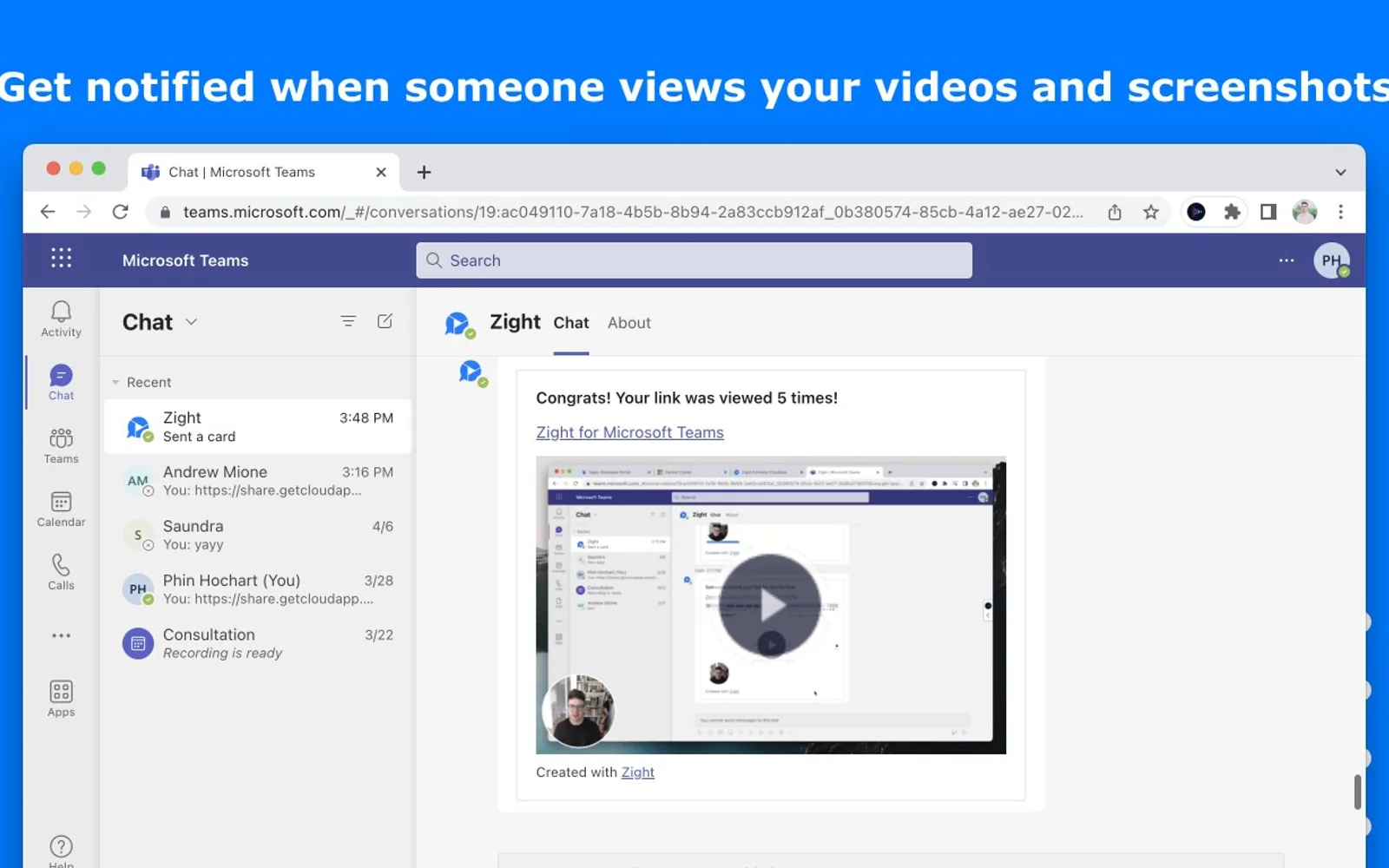 Zight — screenshot from the Microsoft Marketplace listing