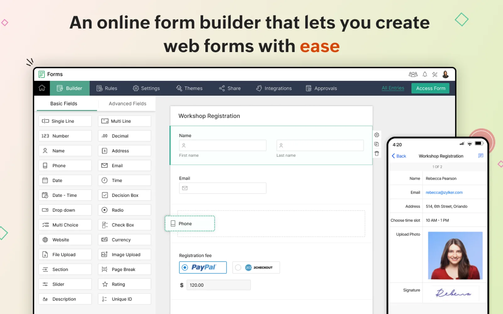 Zoho Forms — screenshot from the Microsoft Marketplace listing