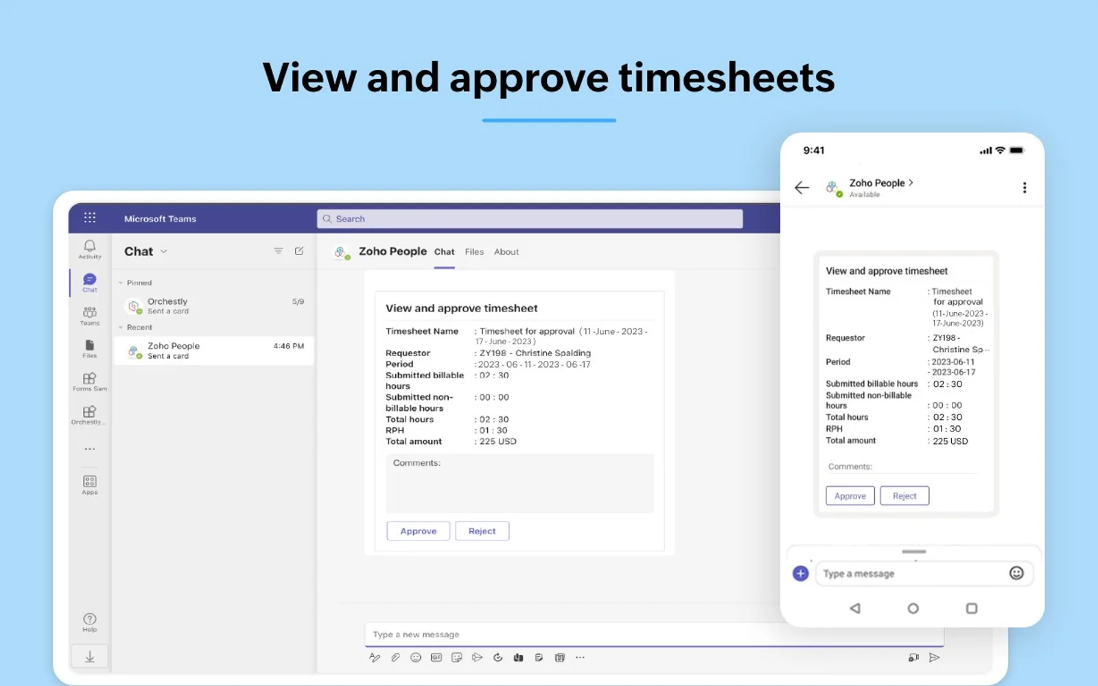 Zoho People — screenshot from the Microsoft Marketplace listing