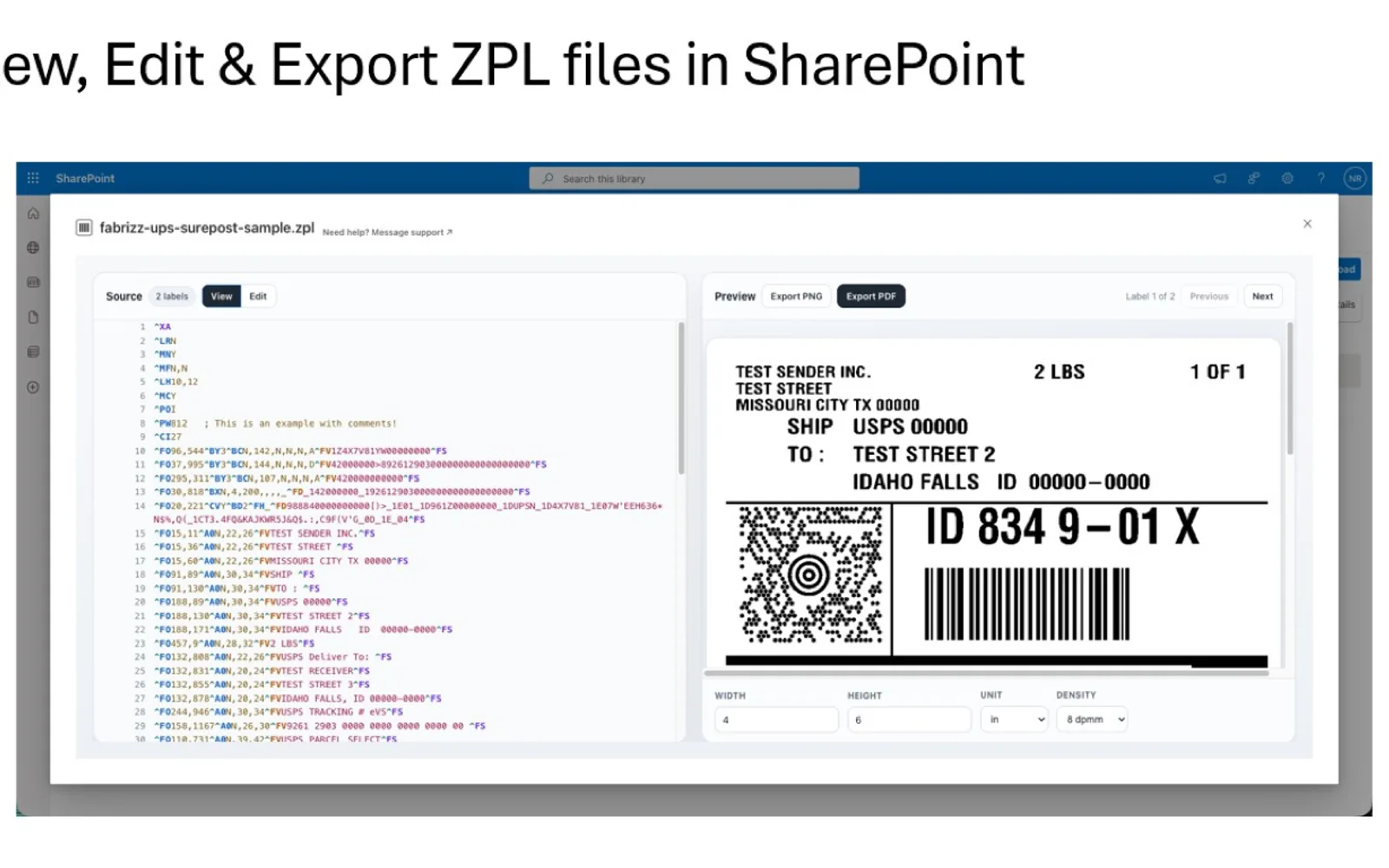 ZPL Label Studio — screenshot from the Microsoft Marketplace listing